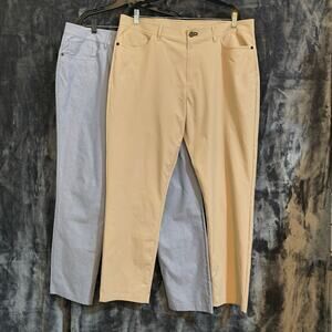 Public Rec Sand & Heather Chambray  38 x 32 Dealmaker 5 Pocket Pant